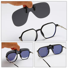 Load image into Gallery viewer, Flip Up Clip On Sunglasses Men Vintage Polarized Photochromic Yellow Lens Night Driving Glasses Female Eyeglasses Gafas De Sol