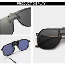 Load image into Gallery viewer, Flip Up Clip On Sunglasses Men Vintage Polarized Photochromic Yellow Lens Night Driving Glasses Female Eyeglasses Gafas De Sol