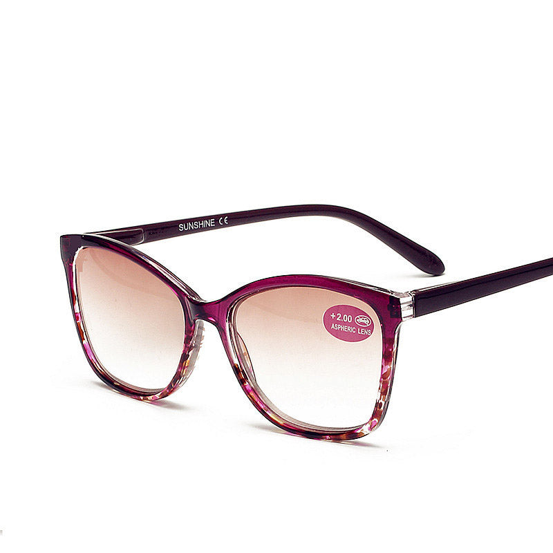 Floral Sun Reading Glasses Women Brown Lens Sunglasses Prebyopia Spectacles Eyeglasses Eyewear With Diopter +1.0to+4.0