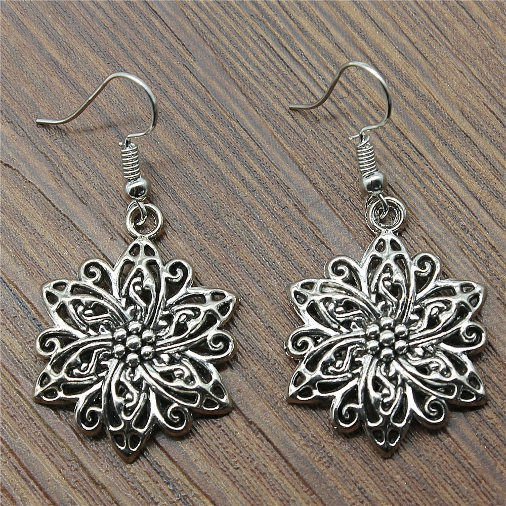 Flower Drop Earrings Fashion Flower Dangle Earrings Flower Earrings Female 2018 Fashion Drops Jewelry