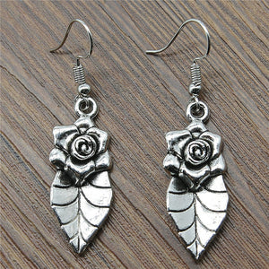 Flower Leaf Drop Earrings Fashion Flower Leaf Dangle Earrings Flower Leaf Earrings Female Dropshipping