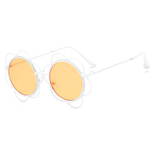 Load image into Gallery viewer, Flower Shape Children Sunglasses Round Lens Girls Sun Glasses For Kids UV400 Goggles Eye Frame Eyewear Vintage Gafas De Sol