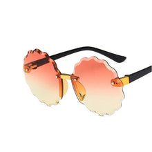 Load image into Gallery viewer, Flower Wave Round Sunglasses For Boys Girls Children Rimless Gradient Mirrors Eyewear Summer Cute Baby Kids Sun Glasses Shades