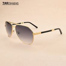 Load image into Gallery viewer, Folding Brand Sunglasses Men Designer Vintage sunglasses women Foldable Aviation Sun Glasses Progressive Driving UV400