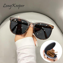 Load image into Gallery viewer, Folding Polarized Sunglasses Men Women Vintage Sun Glasses Female Square Summer UV400 Eyewear Driver Shades Glasses Case Oculos