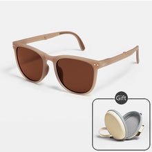 Load image into Gallery viewer, Folding Polarized Sunglasses Men Women Vintage Sun Glasses Female Square Summer UV400 Eyewear Driver Shades Glasses Case Oculos