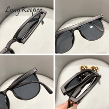 Load image into Gallery viewer, Folding Polarized Sunglasses Men Women Vintage Sun Glasses Female Square Summer UV400 Eyewear Driver Shades Glasses Case Oculos