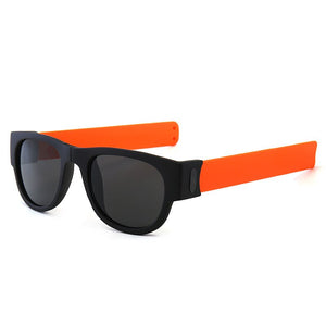 Folding Slap Sunglasses Polarized Mirror Women Slappable Bracelet Sun Glasses for Men Wristband Outdoor Colorful Fold Shades
