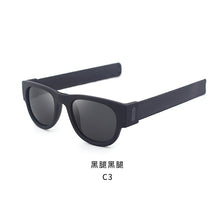 Load image into Gallery viewer, Folding Slap Sunglasses Polarized Mirror Women Slappable Bracelet Sun Glasses for Men Wristband Outdoor Colorful Fold Shades