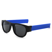 Load image into Gallery viewer, Folding Slap Sunglasses Polarized Mirror Women Slappable Bracelet Sun Glasses for Men Wristband Outdoor Colorful Fold Shades
