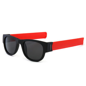 Folding Slap Sunglasses Polarized Mirror Women Slappable Bracelet Sun Glasses for Men Wristband Outdoor Colorful Fold Shades