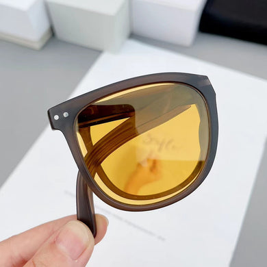 Folding Vintage Sunglasses Women Brand Designer Female Mirror Sun Glasses Outdoor Travel Portable Shades Oculos De Sol