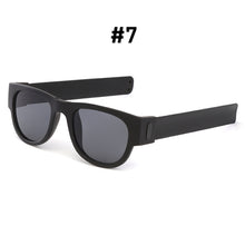 Carica l&#39;immagine nel visualizzatore di Gallery, Occhiali da sole da polso pieghevoli Cinturino fantasia schiaffo da uomo Occhiali da sole da polso portatili Bracciale sportivo da donna Trend Occhiali da sole quadrati UV400 