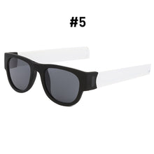 Carica l&#39;immagine nel visualizzatore di Gallery, Occhiali da sole da polso pieghevoli Cinturino fantasia schiaffo da uomo Occhiali da sole da polso portatili Bracciale sportivo da donna Trend Occhiali da sole quadrati UV400 