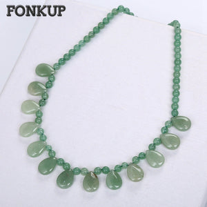 Aventurine Jade Necklace Bead Chain Pendant Jewellery Wedding Women Short Accessories Vintage Men Dragonfly Enamel Charms