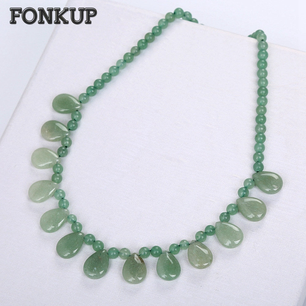 Aventurine Jade Necklace Bead Chain Pendant Jewellery Wedding Women Short Accessories Vintage Men Dragonfly Enamel Charms