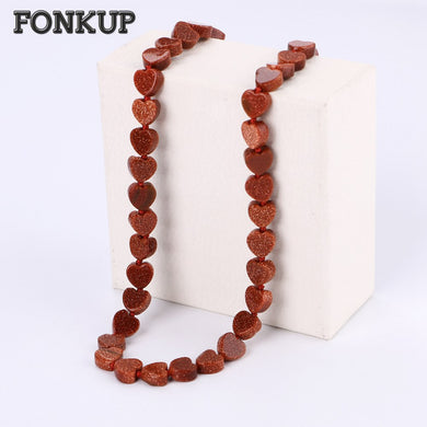 Goldstone Necklace Power Stone Collier Femme Jewelry Punk Men Accessories Manual Section Heart-Shaped Ornaments Lot Steam
