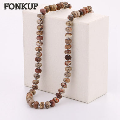 Collana con pietre fotografiche Catene con gemme di potere Punk Uomo Gioielli Donna Anniversario Accessori Ornamenti con perline multistrato Corallo 