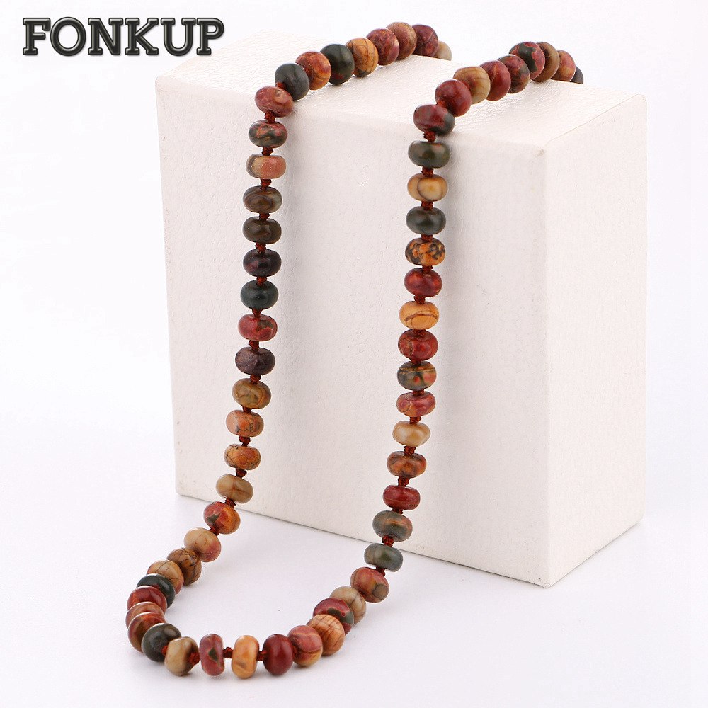 Collana con pietre fotografiche Girocollo da donna Catena clavicolare Amore Perline Gioielli originali Ornamenti romantici Ondulazione di fidanzamento 