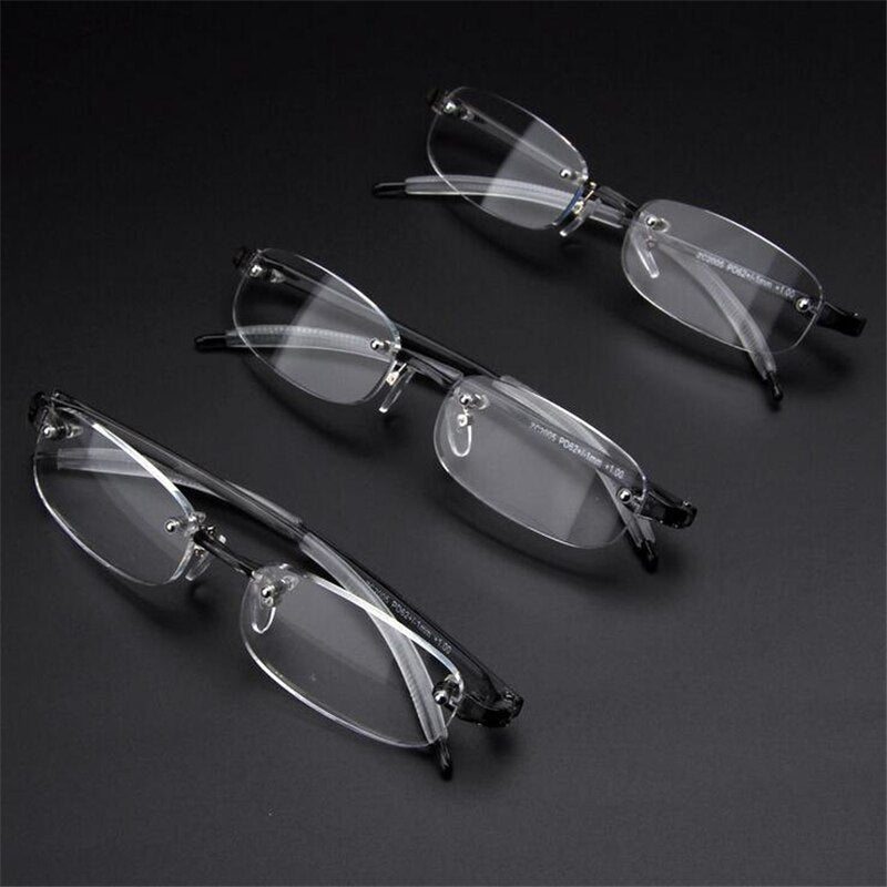 Frameless Finished Myopic Eyeglasses Men Women Rimless Ultralight Fram ...