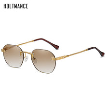 Load image into Gallery viewer, Frameless Gold Metal Ladies Sunglasses Rimless Gradient Lens Blue Sun Glasses For Men UV400 Summer 2023 NEW