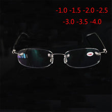 Carica l&#39;immagine nel visualizzatore di Gallery, Frameless Resin Myopia Glasses Ultralight Boxed Shortsighted Myopia Glasses Women Men -1.0 -1.5 -2 -2.5 -3 -3.5 -4.0