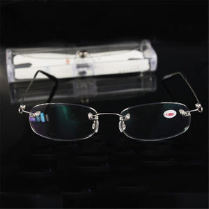 Frameless Resin Myopia Glasses Ultralight Boxed Shortsighted Myopia Glasses Women Men -1.0 -1.5 -2 -2.5 -3 -3.5 -4.0