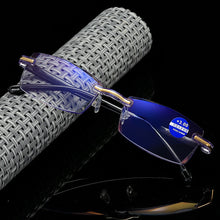 Load image into Gallery viewer, Frameless Square Reading Glasses for Men Women&#39;s Anti Blue Light Computer Eyeglasses Far Sight Presbyopia Reader Glasses Women