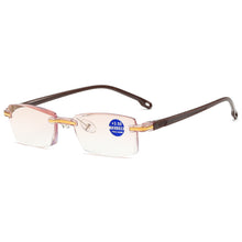 Load image into Gallery viewer, Frameless Square Reading Glasses for Men Women&#39;s Anti Blue Light Computer Eyeglasses Far Sight Presbyopia Reader Glasses Women