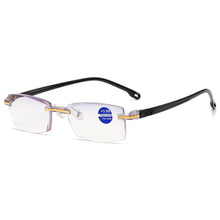 Load image into Gallery viewer, Frameless Square Reading Glasses for Men Women&#39;s Anti Blue Light Computer Eyeglasses Far Sight Presbyopia Reader Glasses Women