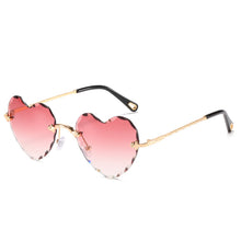 Load image into Gallery viewer, Frameless Sunglasses Euramerican Personality Street Snap Heart-shaped Sunglasses Sunglasses Female Love Women