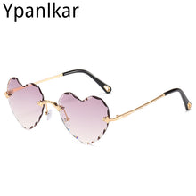 Load image into Gallery viewer, Frameless Sunglasses Euramerican Personality Street Snap Heart-shaped Sunglasses Sunglasses Female Love Women