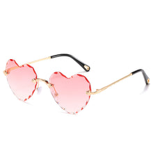 Load image into Gallery viewer, Frameless Sunglasses Euramerican Personality Street Snap Heart-shaped Sunglasses Sunglasses Female Love Women