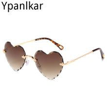 Load image into Gallery viewer, Frameless Sunglasses Euramerican Personality Street Snap Heart-shaped Sunglasses Sunglasses Female Love Women