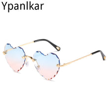 Load image into Gallery viewer, Frameless Sunglasses Euramerican Personality Street Snap Heart-shaped Sunglasses Sunglasses Female Love Women