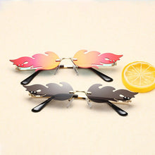 Load image into Gallery viewer, Frameless Unisex Flame Wave Sunglasses Street Style Hip-Hop Personality Goggles 	Gafas Sol Mujer