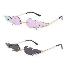 Load image into Gallery viewer, Frameless Unisex Flame Wave Sunglasses Street Style Hip-Hop Personality Goggles 	Gafas Sol Mujer