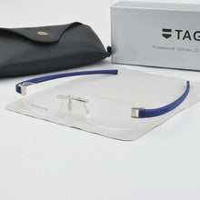 Load image into Gallery viewer, Frameless glasses frame men TAG Brand eyeglasses frames men Myopia computer optical glasses frame Ultralight movement spectacles