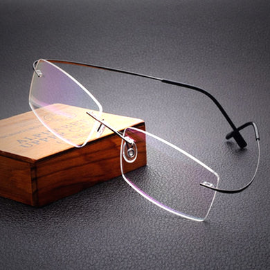 100%pure titanium Rimless brand eyeglasses frames men Women optical frame spectacle frame eye prescription glasses