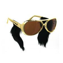 Load image into Gallery viewer, Sell Gold Frame Classic Elvis Glasses with Sideburns  Elvis Costume Sunglasse Elvis Sunglasses