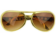Load image into Gallery viewer, Sell Gold Frame Classic Elvis Glasses with Sideburns  Elvis Costume Sunglasse Elvis Sunglasses