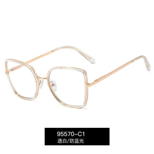 TR90 anti blue flat lens women's trend versatile large glasses frame men's computer goggles