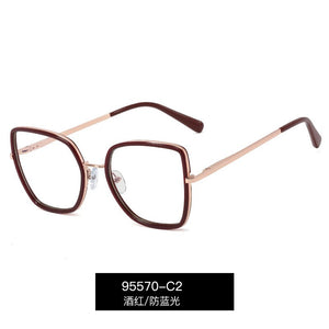 TR90 anti blue flat lens women's trend versatile large glasses frame men's computer goggles