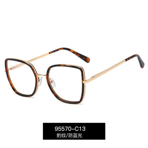 TR90 anti blue flat lens women's trend versatile large glasses frame men's computer goggles