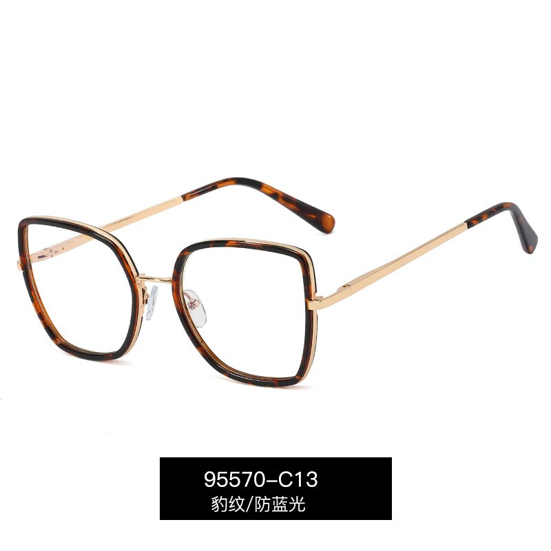 TR90 anti blue flat lens women's trend versatile large glasses frame men's computer goggles