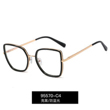 Carica l&#39;immagine nel visualizzatore di Gallery, TR90 anti blue flat lens women&#39;s trend versatile large glasses frame men&#39;s computer goggles