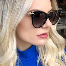 Load image into Gallery viewer, metal diamond technology Temple Women&#39;s yuansufeng glasses Sunglasses