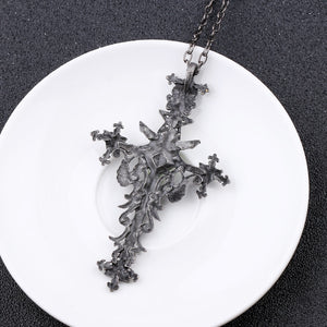 Freeshipping 1pc Vintage Gothic Cross Statement Necklace Triangle Pentagram Geometric Necklace Women jewellery Hip Hop Men Joyas