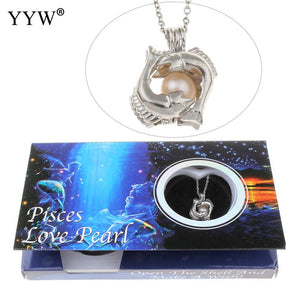 Cultured Pearl Oyster Necklace with Shell Pearl for Women Oyster Pearl 12 Constellations Pendant Necklace