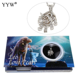 Cultured Pearl Oyster Necklace with Shell Pearl for Women Oyster Pearl 12 Constellations Pendant Necklace